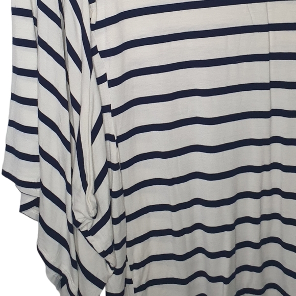 La Class Black & White Stripe 70's style‎ Bell-Sleeve Dress Size M - Picture 3 of 5